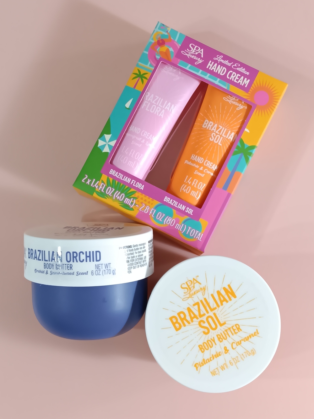 Spa Luxury Brazilian Sol & Brazilian Orchid Hand Cream Plus Duo Flora &Sol